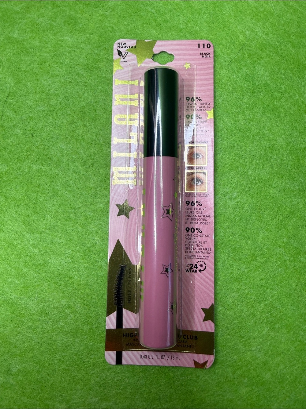 Milani Pink Packaging Mascara with Black Cap — Black Noir 110